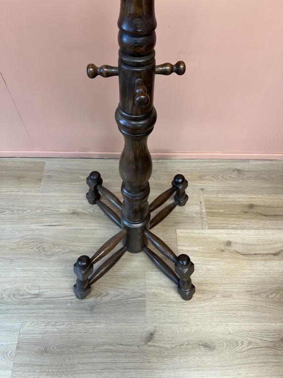Image 1 of Brutalist vintage eikenhouten kapstok 