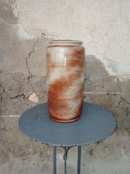 Große Steinzeugvase – signiert „Grès du Marais France“