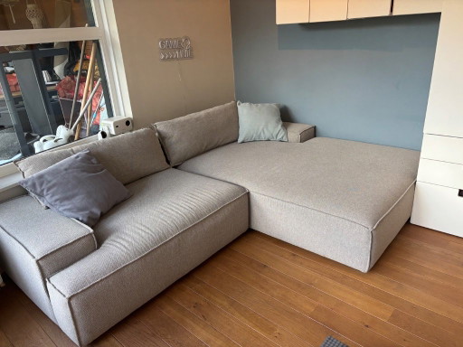Sofa Company hoekbank, grijs textiel