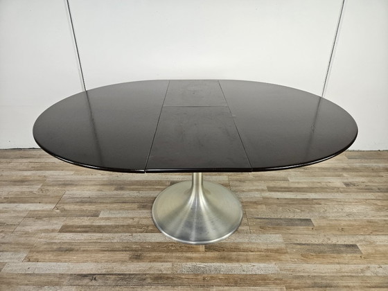 Image 1 of Extendable 1970s chrome-plated metal table