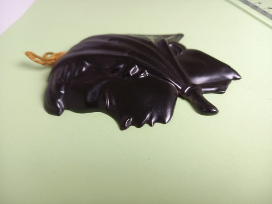 Dameshoofd Zwart Retro Wanddecoratie – Decoratieve objecten, Ceramic (photo 6 of 8)