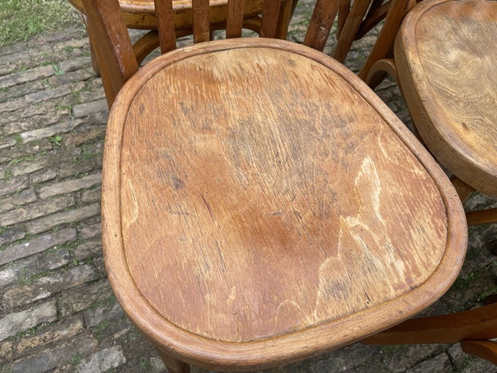 Image 1 of 7 sillas de bistró Baumann, sillas de cocina, años 50, Francia