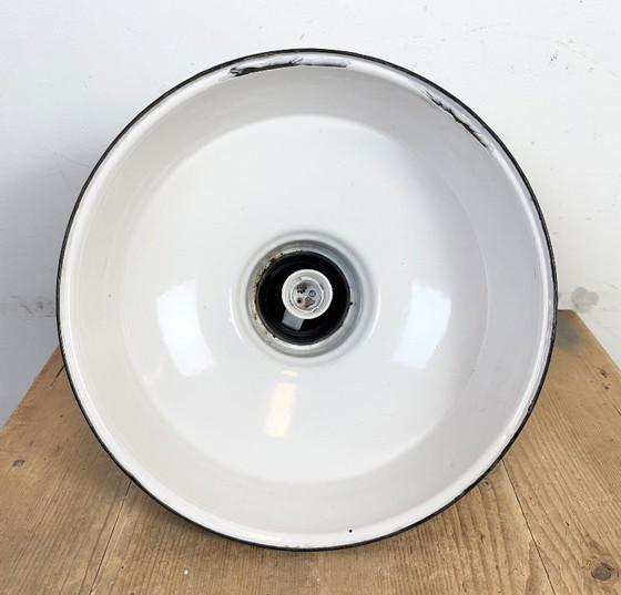 Image 1 of Industrial Green Enamel Factory Pendant Lamp, 1960s