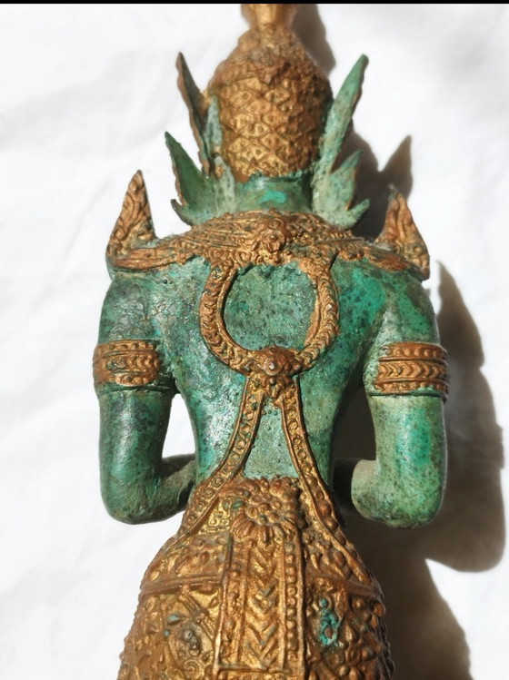 Image 1 of Ancient Theppanom (Temple Guardian), bronze, Thailand