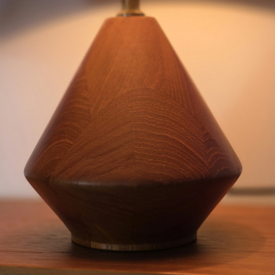 Image 1 of Kirk Copenhagen, vintage teak tafellamp, Deens design 70's