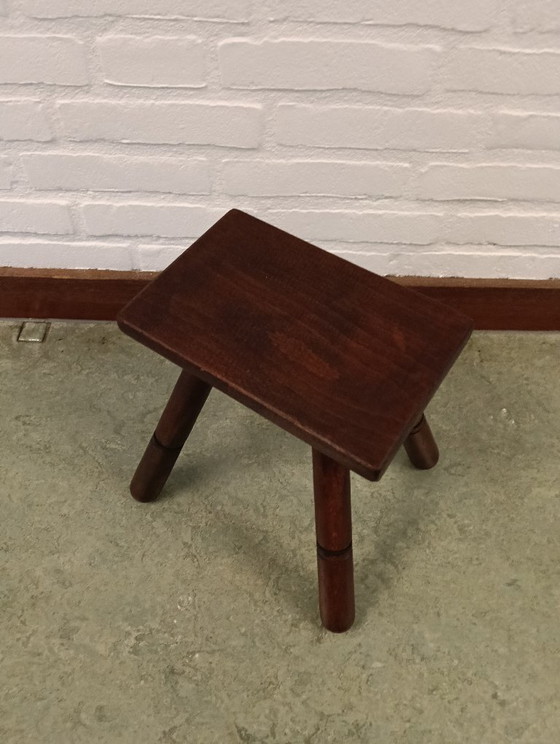 Vintage Wooden Stool from the 70s/80s (photo 5 of 9)