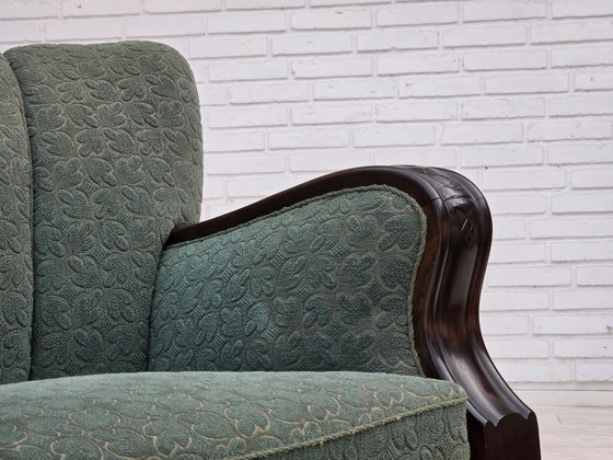 Dänisches 3-Sitzer-Sofa aus den 1960er Jahren, Möbelwolle, Eichenholz. – 3-5 Sitzer Sofas, Wood, Wool (photo 6 of 17)