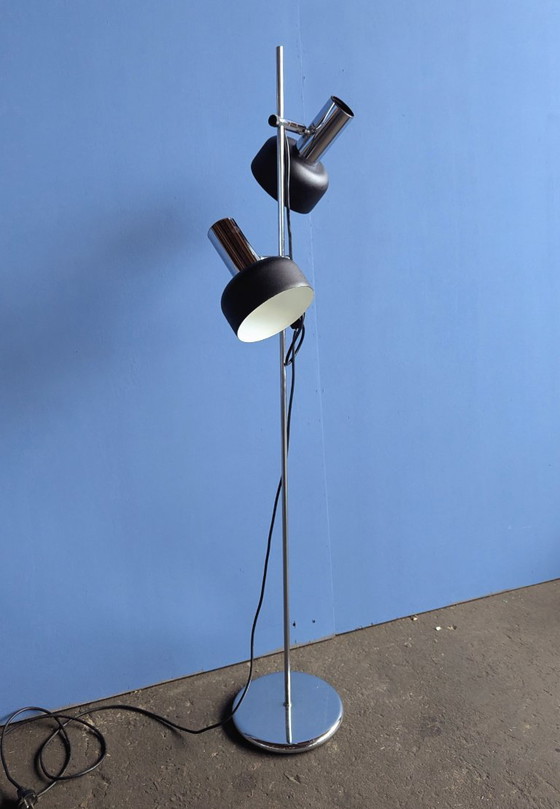Image 1 of Mid century floorlamp - chrome & metal- 1970s