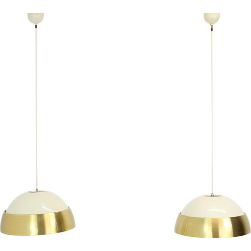 Paire de lampes suspendues Space Age par Napako, 1970