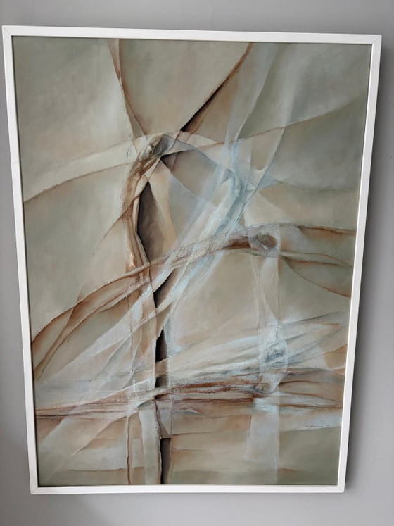 Ada Breedveld - Pintura al óleo (1981), Pinturas y dibujos, Madera, Plateado (foto 2 de 5)