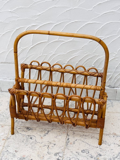 Bamboo Magazine Rack
