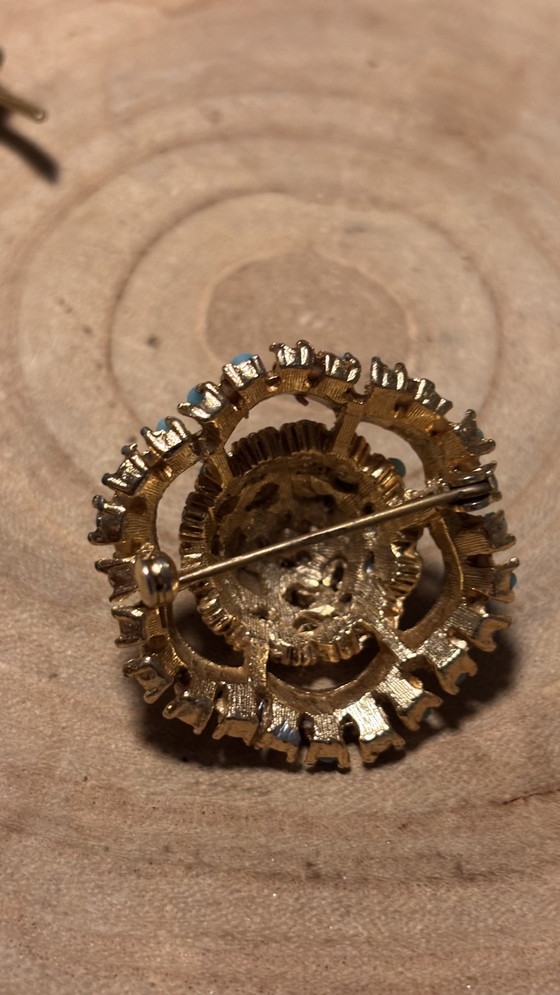 Image 1 of Set van drie brosse, victoriaanse, Italiaanse style. 