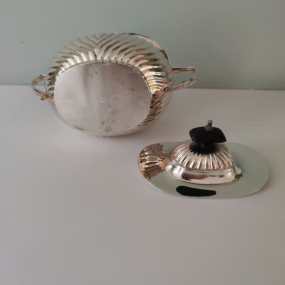 Image 1 of Sucrier et pot à lait en argent anglais – E.P.N.S. A.1. Fabriqué en Angleterre (vers 1900-1950)