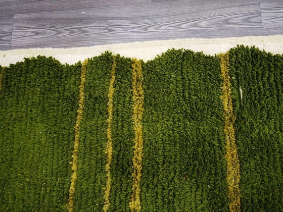 Tapis en laine pure vert artisanale traditionnelle taille 2/3 m – Accupunto, Wool (photo 8 of 8)