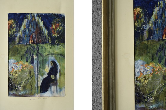 Image 1 of Frideborg Bryth, Finis Lordes, Olio su tavola, 1950, incorniciato