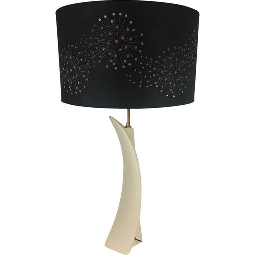 Vintage "Concorde" lamp in white ceramic, 1960