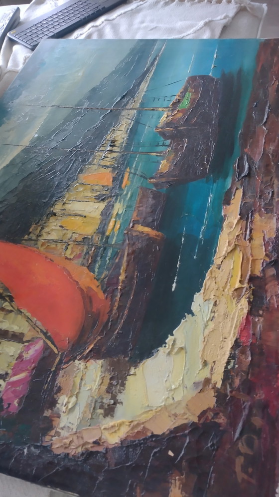 Image 1 of Granddad found this one, with the garbich late 70s dont know the painter??? Who can help??