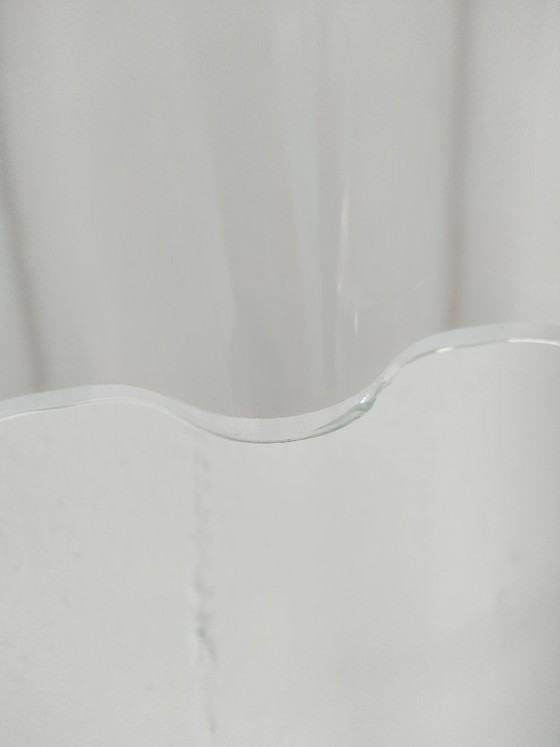Image 1 of Vintage 'Hollywood Regency/Fazzoletto Style' glass pendant lamp