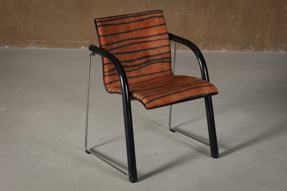 Image 1 of Fauteuil Vintage A 320 par Wulf Schneider & Ulrich Boehme pour Thonet 1980 en velours polaire (ensemble de 3)