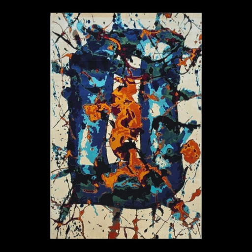 Alfombra Sam Francis SF-312 – Lana de seda anudada a mano sobre algodón – 205 x 290 cm (81 x 114 pulgadas)