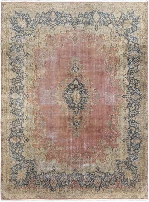 Tappeto orientale originale annodato a mano, vintage, Art Modern, 395 x 290 cm, condizioni eccellenti