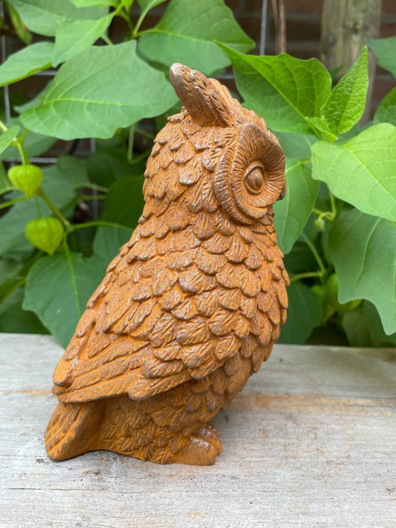 Image 1 of Cast iron owl statue