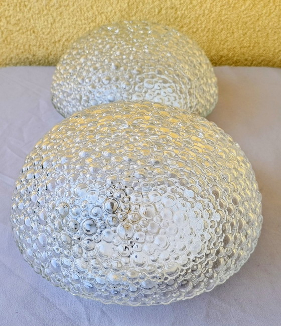 Image 1 of Paar Bubbleglas Wand oder Deckenleuchten , Deutschland 1960iger,Helena Tynell,Mid Century Modern