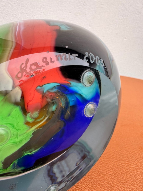 Vaso in vetro soffiato d'arte, Vasi, Multicolore (foto 6 di 10)