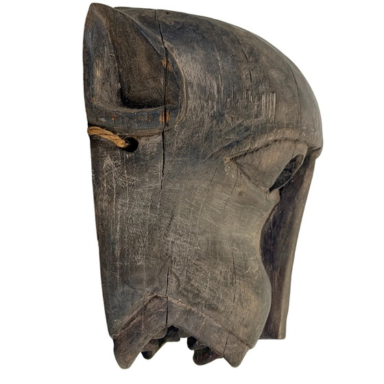 Antigua Máscara Chamánica Nepalí con Dientes – Middle Hills – ca. 1880–1920 – Esculturas, Wood (photo 4 of 6)