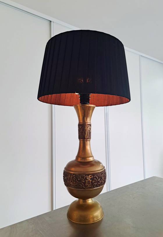 Image 1 of James Mont Korean vintage brass lamp