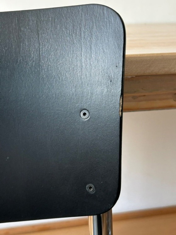 Sillas de comedor Thonet - Mart Stam, blanco y negro, Cromo, Madera, Bauhaus (foto 5 de 6)