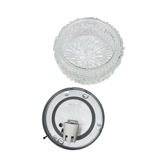 Image 1 of Bark glass type ceiling lamp Hillebrand Leuchten, Germany, 1970s.