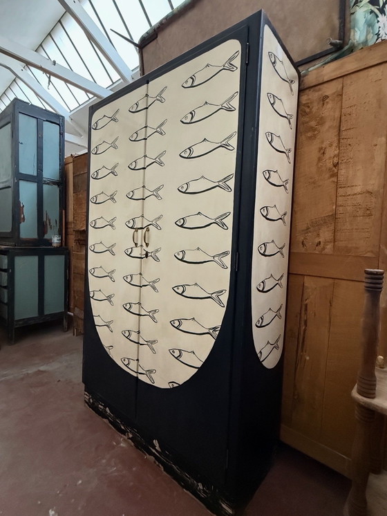 Image 1 of Art deco armadio met pesci