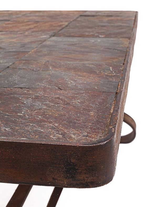 Image 1 of Brutalist coffee table by Adnet