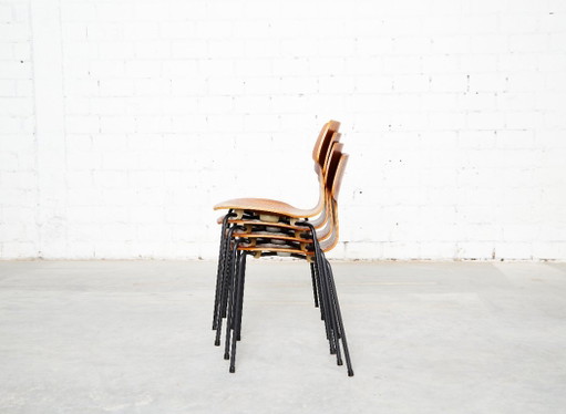 Arne Jacobsen 3103 Hammer Chair voor Fritz Hansen | Set van vier – eetkamerstoelen, Wood
