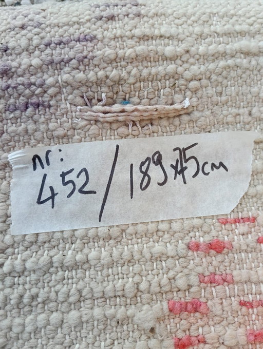 Handgeknoopt Berber Kleed Wol 189x75cm