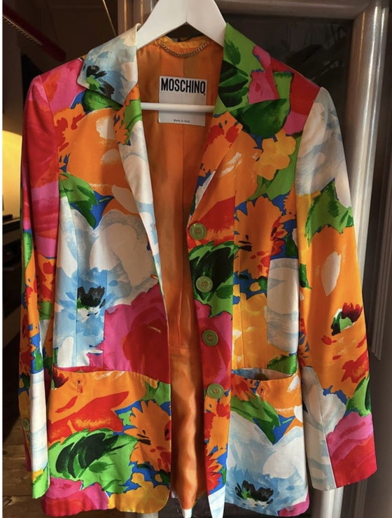 Image 1 of Vintage Moschino Couture! 100% Silk Made in Italy – Rare