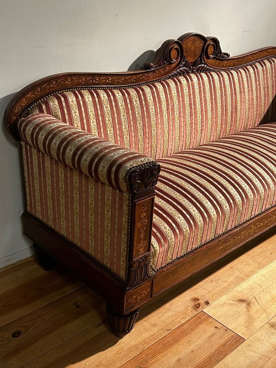 Image 1 of Wunderschönes Empire-Sofa mit Intarsien aus dem 19. Jahrhundert