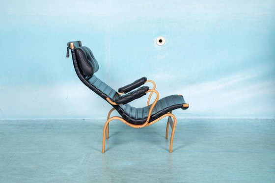 Image 1 of Design Lounge armchair & stool 70s Bruno Mathsson Pernilla