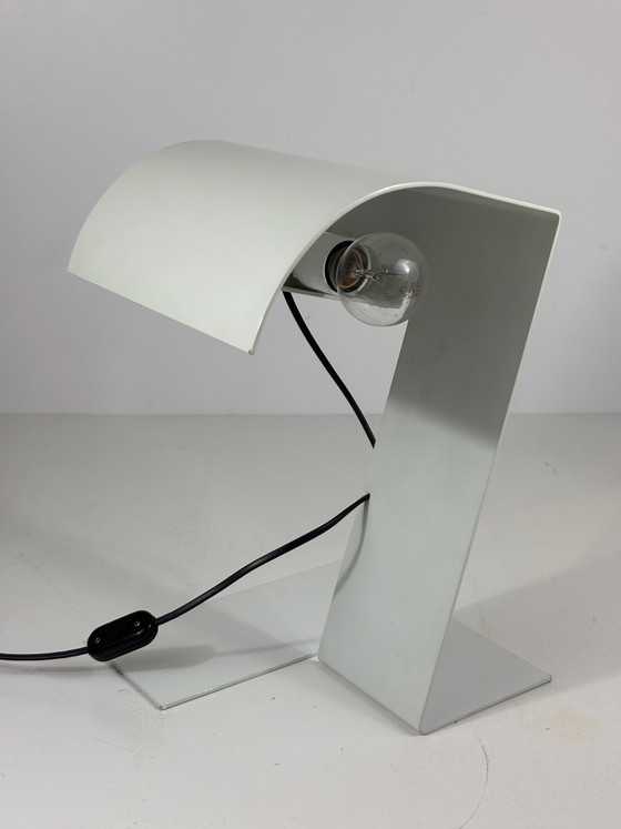 Table Lamp Blitz Trabucco Vecchi Volpi for Stilnovo 1972 Lacquered Aluminum, Metal, White (photo 12 of 15)