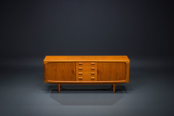 Image 1 of Teakhouten dressoir van Johannes Andersen voor CFC Silkeborg, 1960