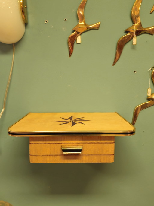 Vintage Schwebender Wandschrank Nachttisch Kleiner Schrank – wandkast, Wood (photo 2 of 12)