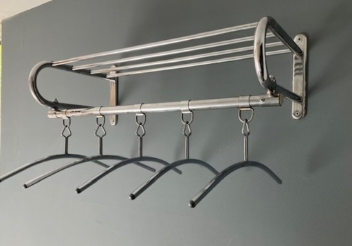 Oostwoud Perchero de pared vintage – kapstokken, Metal, Chrome (photo 2 of 5)