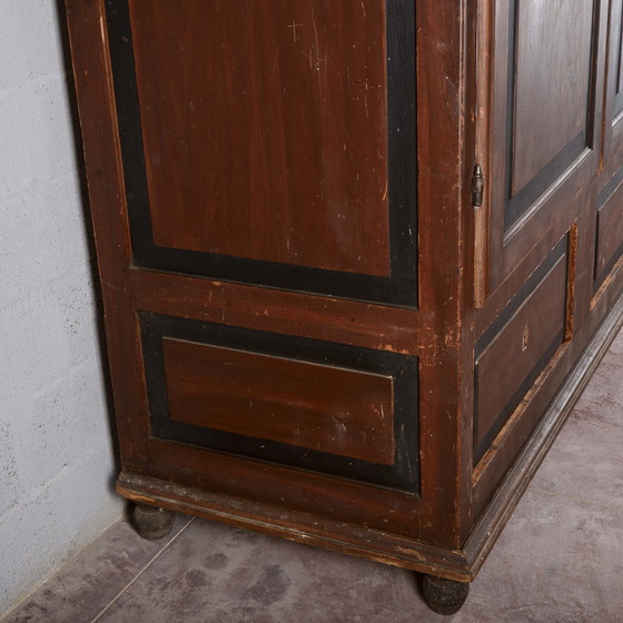 Mobile dipinto marrone italiano del XIX secolo con cornici nere – Armadi, Legno, Rustic (photo 6 of 14)