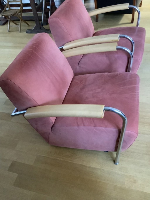 2 Leolux Scylla Alcantara-Sessel