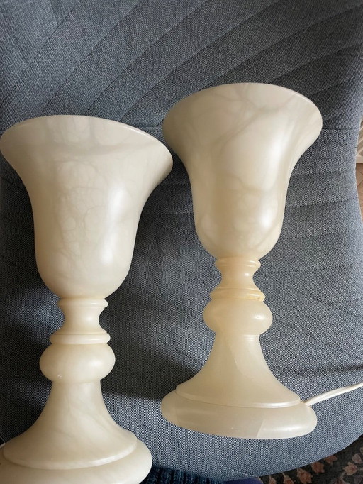 2x Alabaster table lamp from Massive