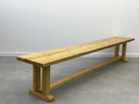 Exclusieve Vintage Grenen Bank – 250 cm Minimalistisch Design 