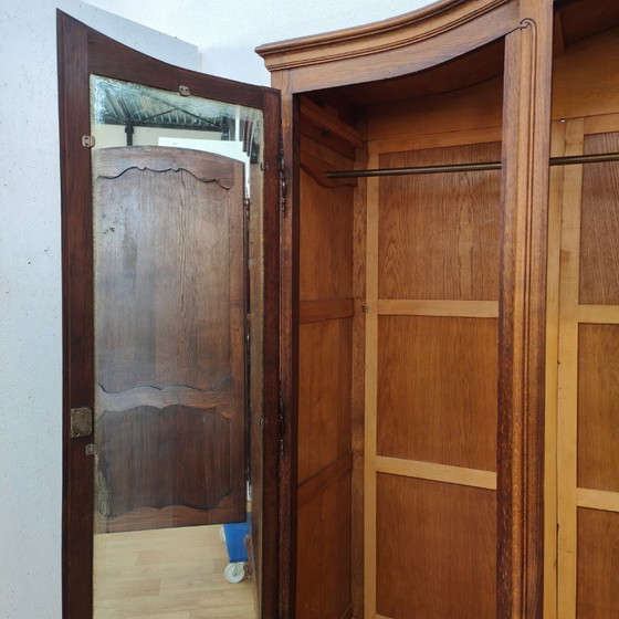 Image 1 of Vintage Antique French Oak Wardrobe Cabinet Dismantable
