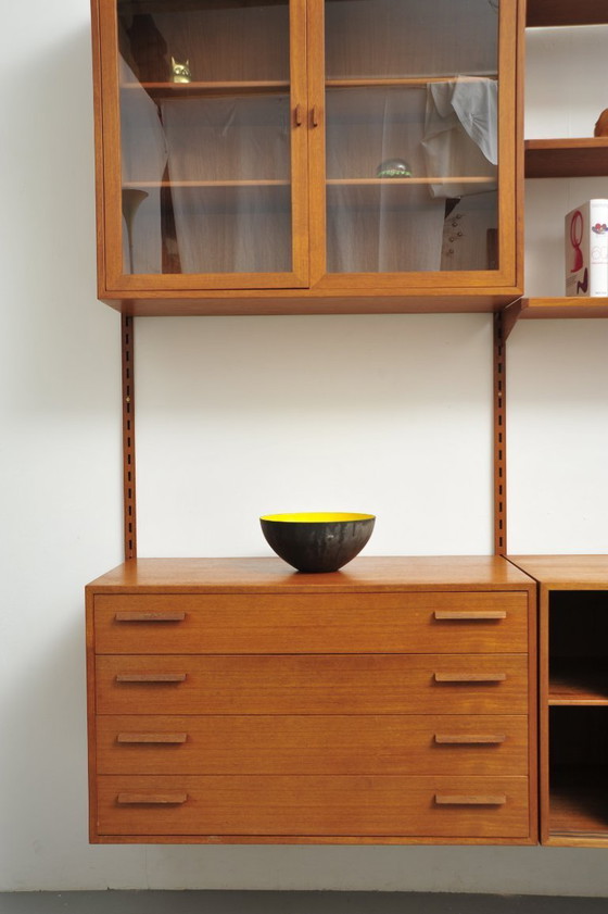 Image 1 of Modular wall shelf by Kai Kristiansen for Feldballes Møbelfabrik (1960s)
