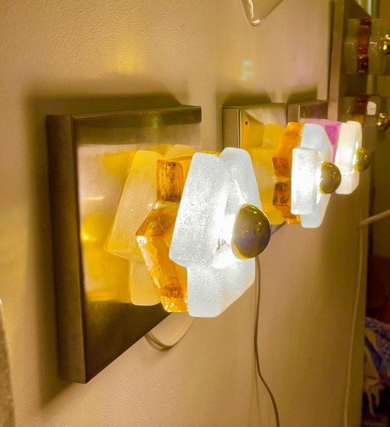 Image 1 of Aplique de pared Albano Poli de Poliarte XXL 4, cristal de Murano, Italia, 1970